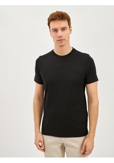 Karaca Erkek Modern Fıt Tişört-siyah 11.25s.06.607 Siyah