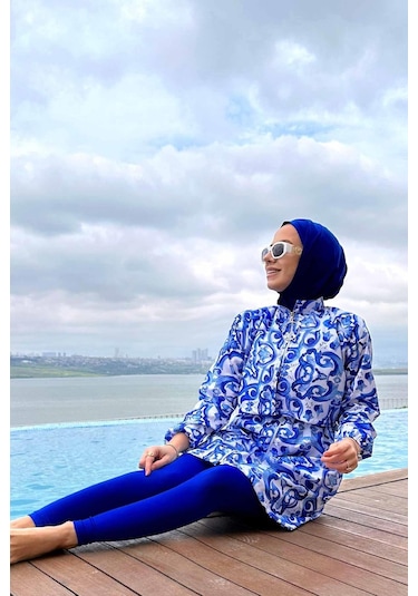 Kahijab Sea Tesettür Mayo - L Mavi