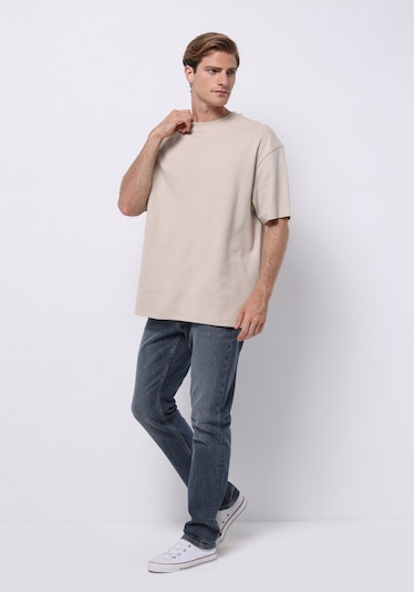 Colins Oversize Fit Yuvarlak Yaka Düz Erkek Taş Kısa Kol Tişört Cl1076602 Q1.v1 Stn Taş Colins Oversize Fit Yuvarlak Yaka Düz Erkek Taş Kısa Kol Tişört Cl1076602 Q1.v1 Stn Taş