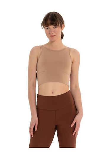 Inguz Kalın Askılı Ecovero Basic Crop Bej
