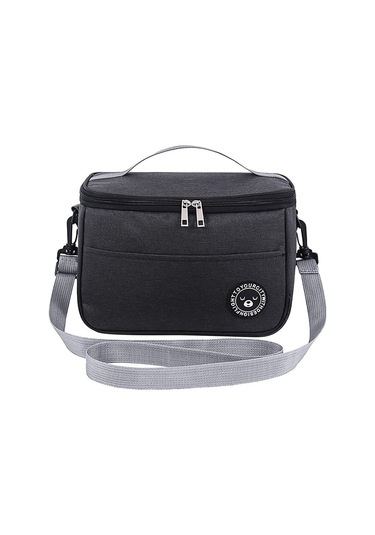 Siyah Piknik Yalıtımlı Öğle Yemeği Kutusu Taşınabilir Soğutmalı Çanta Büyük Kapasiteli Su Geçirmez Öğle Yemeği Çantası Piknik Çantası L Siyah