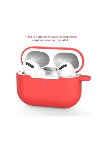 Snapbuy Airpods Uyumlu Pro Silikon Koruyucu Kılıf - Yumuşak Ve Düz Renkli Bluetooth Kulaklık Kapağıcarmine Carmine