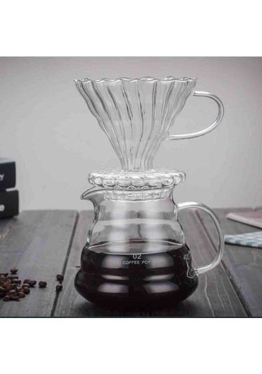 Epinox Coffee Tools Marka Cam Kahve Demleme Cam Kulp Şeffaf