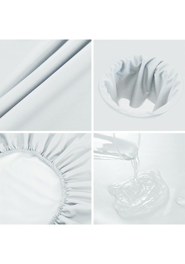 Homyl Masaj Tablo Sayfası Konforlu Kayma Yumuşak Doku Beyaz-60x185cm