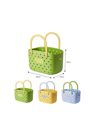 Sones Dopamin Taşınabilir Banyo Depolama Sepeti Ev Tipi Boşaltılabilir Sebze Sepeti, Renk: Yeşil Diğer