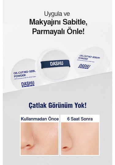 Dashu Mens Oil Cut No Sebum Powder Beyaz
