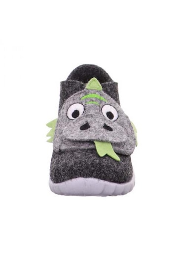 Superfit 1-800295 Happy Çocuk Siyah/gri Keçe Panduf Gri - Siyah