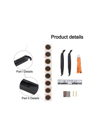 Xindoker Bisiklet Lastik Tamir Seti - Plastik Çekiçler, File, Yapıştırıcı Ve 8 Adet Tamir Filmi İle Plastik Kutuda Çok Renkli