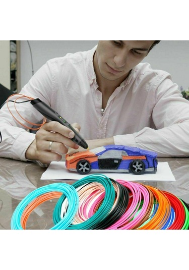 3 M/rulo 1.75mm 3d Baskı Kalem Filament Yedekler Kalem 10/20 Renk Yaratıcı Hobiler Pla Plastik Doodle 3m X 20 Colors Total 60m