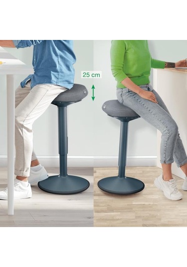 Leitz Ergo Active A Konforlu Oturaklı Sit Standing Tabure - Kod:65450089 Gri