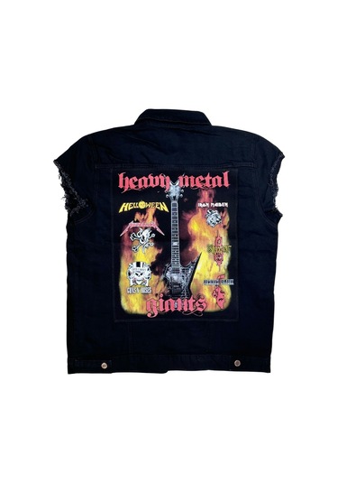 Heavy Metal Giants Siyah Kot Yelek Siyah
