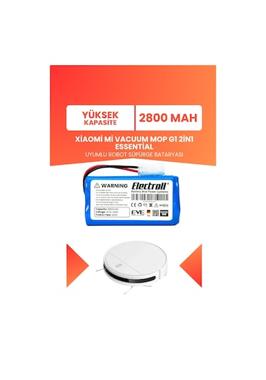 Electroll Xiaomi Mi Vacuum Mop Essential MJSTG1 Uyumlu 2800 Mah Batarya