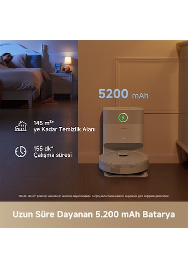 Dreame L40 Plus 13.000Pa Emiş Gücü Robot Süpürge Beyaz