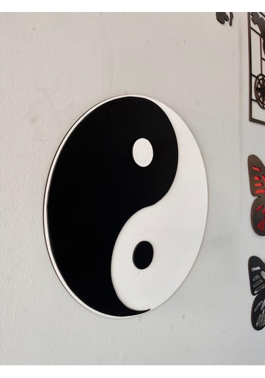 Yin Yang Duvar Dekorasyon Tablo Yüksek Kalite Mdf 30x30 Cm