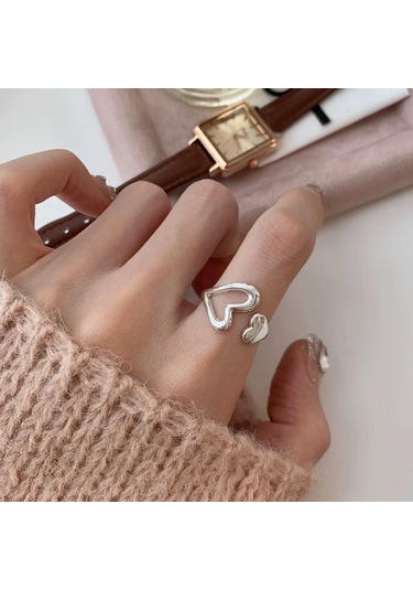 Kadınlar İçin Özel Olarak Tasarlanmış Benzersiz Düz Bantlı Yüzük No.36 Çok Renkli