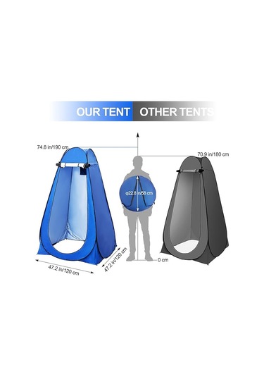 Otomatik Kamp Giyinme Çadırı Beyaz