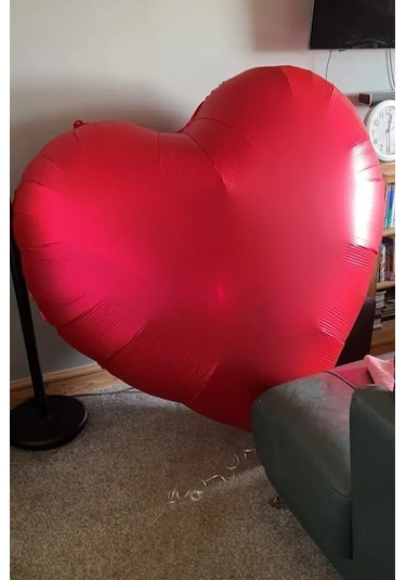 Beysüs Dev Kalp Folyo Balon 145 Cm Kırmızı