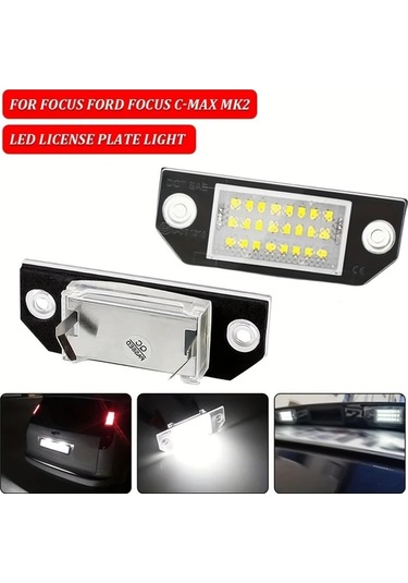 Xuweiwei Ford Focus Mk2 C-max İçin 2 Adet Led Plaka Işığı İki Set Hata Yok 6500k