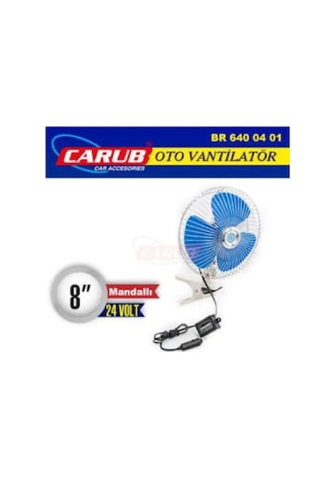 CARUB VANTİLATÖR 8'' 24V  MANDALLI