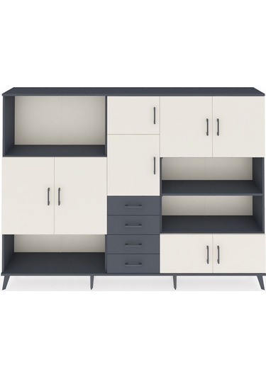 Arges Dolap 9 Raflı 4 Çekmeceli 8 Kapaklı 220x30x163 Antrasit-ayt Antrasit-aytaşı/antrasit Arges Dolap 9 Raflı 4 Çekmeceli 8 Kapaklı 220x30x163 Antrasit-ayt Antrasit-aytaşı/antrasit