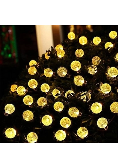 5 Metre Sarı Opak Solar Top Led Işık Renkli