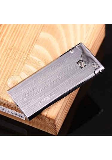 Çelik Depolu Promise Slim Çakmak Gümüş Grisi