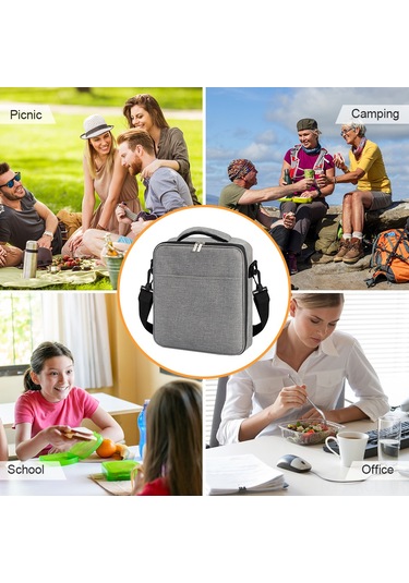 Konesam 8l Dış Mekan Sıcaklık Saklama Çantası - Oxford Kumaş + Köpük + Aluminyum Folyo, Mavi Lacivert Mavi