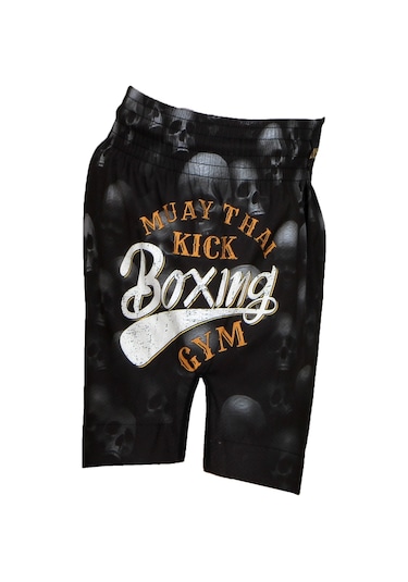 Dosmai Dijital Baskılı Danger Kick Boks Spor Şort Siyah Fgs237