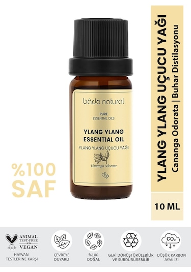 Bade Natural Ylang Ylang Uçucu Yağı %100 Saf 10 ML