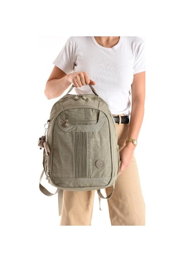 Unisex Sırt Çantası 40 30 Cm Okul Çantası Günlük Spor Çantası Klinkır Kumaş Hafif Çok Cepli Su İtici Mavi