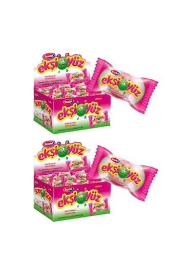 Saadet Ekşiyüz 3.5 Gr x 100 Adet Çilek Aromalı Sakız 2 Paket