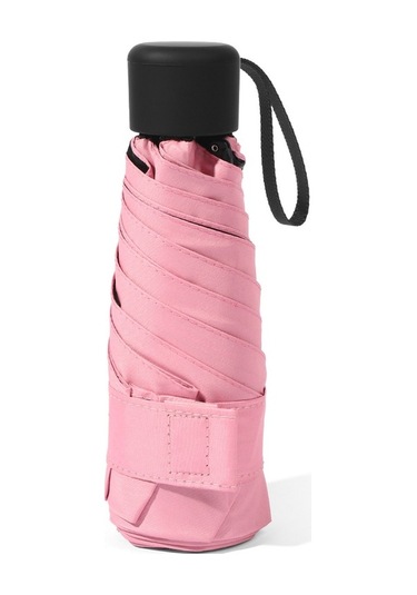 Novahub 6 Kollu Katlanır Uv Koruma Şemsiye - Pembe, Su Geçirmez, Taşınabilir, Seyahat İçin İdeal