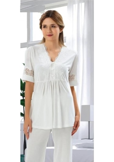 Duchesse 42007 Lohusa 4 Lü Pijama Gecelik Sabahlık Tk 001