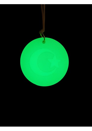 Ay Yıldız Karanlıkta Parlayan Fosforlu Dikiz Aynası Asma Süsü Yeşil