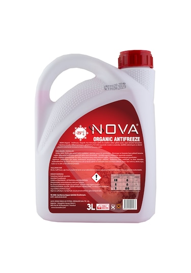 Nova -25 Derece Kırmızı Antifriz 3 Litre 2 Adet