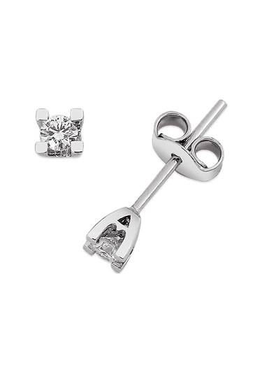 0.20 Ct Tektaş Pırlanta Küpe