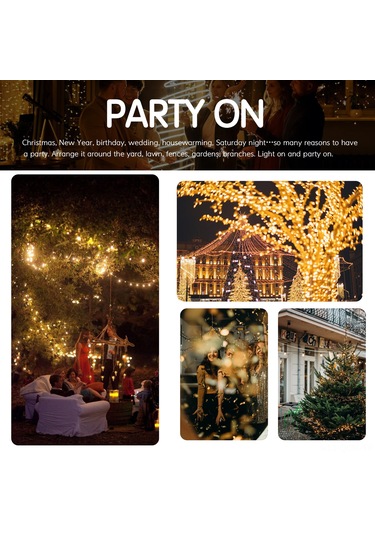 Qingmipy Güneş Enerjili Led Aydınlatma - 8 Modlu Dış Mekan Parti Ve Dekorasyon Işıkları Diğer