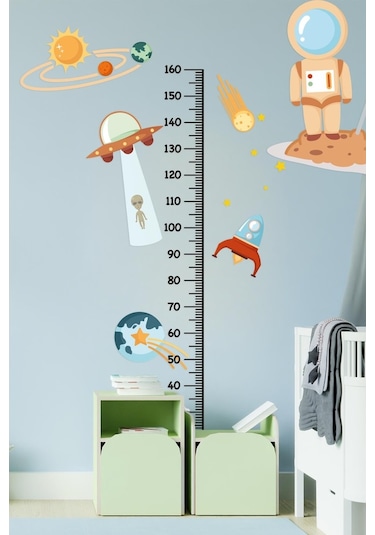 MSticker Uzay Figürlü Çocuk Bebek Odası Duvar Sticker Seti