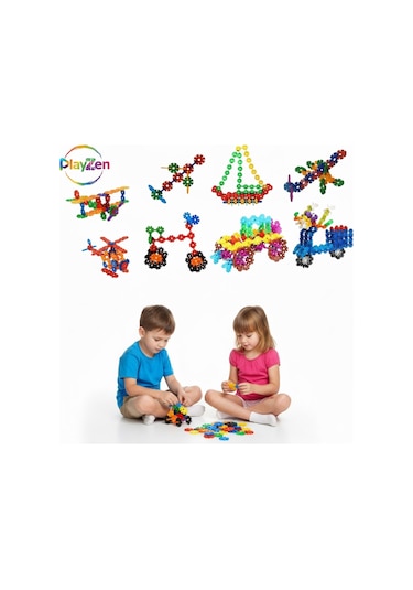 Masterflakes Eğitici Kilitli Diskler Stem Eğitimi Uyumlu 5 Renk Ve 300 Parça Yapı Oyuncak Seti