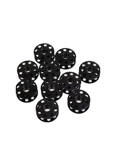 Büro Ev Ofis Dikiş Makinesi İçin 100adet Siyah Sanayi Tipi Metal Masura Seti