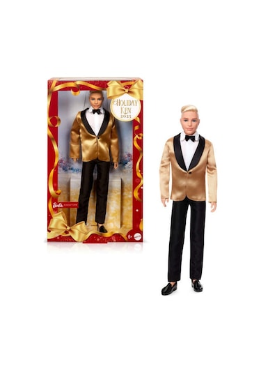 Barbie Ken 2025 Mutlu Yıllar Bebeği Beyaz Tenli