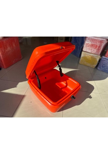 Motosiklet Servis Kurye Çantası Midi Box Turuncu 110 Litre Turuncu
