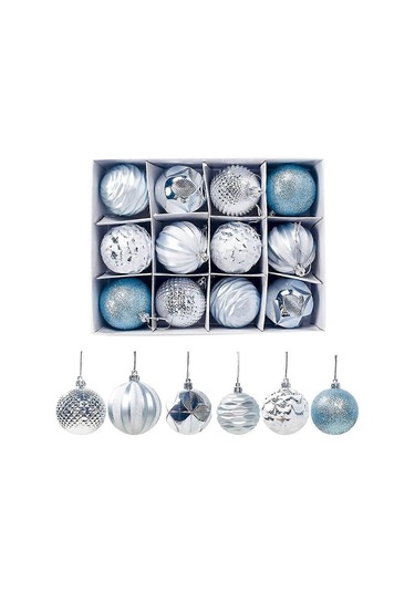 12 Adet Noel Süsleri Noel Topları Seti Noel Süsleri Noel Süsleri Seti 2,4 İnç / 6 Cm, Kırılmaz Noel Topları Dekorasyonu Noel T