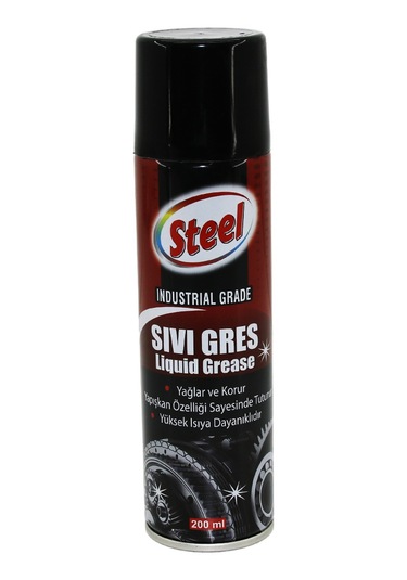 Steel St-1304 Sıvı Gres Sprey 200ml Yağlar - Korur - Isıya Dayanıklı 5399