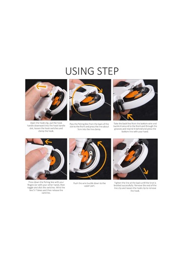 Geeroyoo Otomatik Çift İğne İp Bağlama Aleti - Elektrikli Sahte Balık İğnesi Bağlayıcı Pil Yok - Dayanıklı Pc/abs Gövde