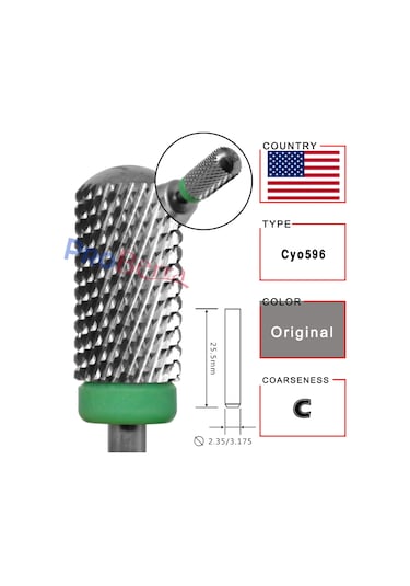 Rolinstar 6.6 Büyük Varil Yuvarlak Pürüzsüz Üst Altın Freze Kesici Tırnak Törpüsü Aracı Matkap Ucu Aksesuarları Derin Mavi Mavi