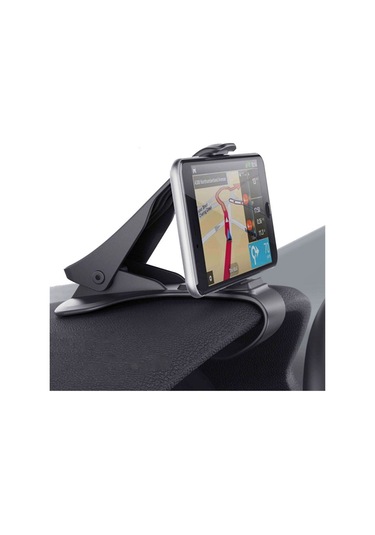 Shineyee Araç İçin Abs Materyalli Siyah Telefon Tutucu - Navigasyon Ve Telefon İçin Gösterge Paneli Klem Sistemi İle Kolay Kurulum Siyah