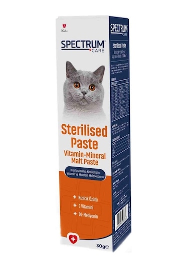 Spectrum Sterilised Paste Kısırlaştırılmış Kediler İçin Vitamin Mineralli Malt Macunu 30 G