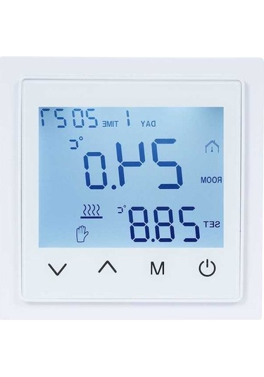 Pazly Akıllı Dijital 16a Dokunmatik Ekranlı Zemin Isıtma Termostatı Ntc Sensörlü 85-265v
