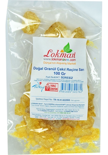Lokman Doğal Granül Çakıl Reçine Sarı 100 G